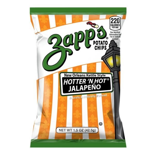 Zapp-s New Orleans Kettle Style Potato Chips Pack. Variety Pack. 1.5 oz. 25 Count