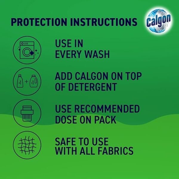 Calgon Hygiene Plus Washing Machine Cleaner & Limescale Remover, Water Softener Tablets, Unscented , 65 Tablets, Pack of 1