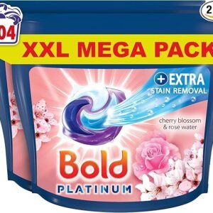 Bold Platinum PODS Washing Liquid Laundry Detergent Capsules 52 Washes, Cherry Blossom & Rose Water, Extra Stain Femoval, With Built-In Lenor Softener